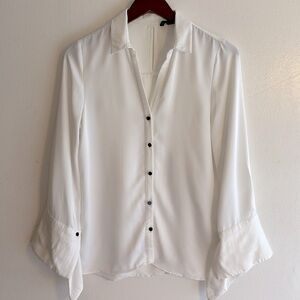 Zara White Button Down Shirt Size S